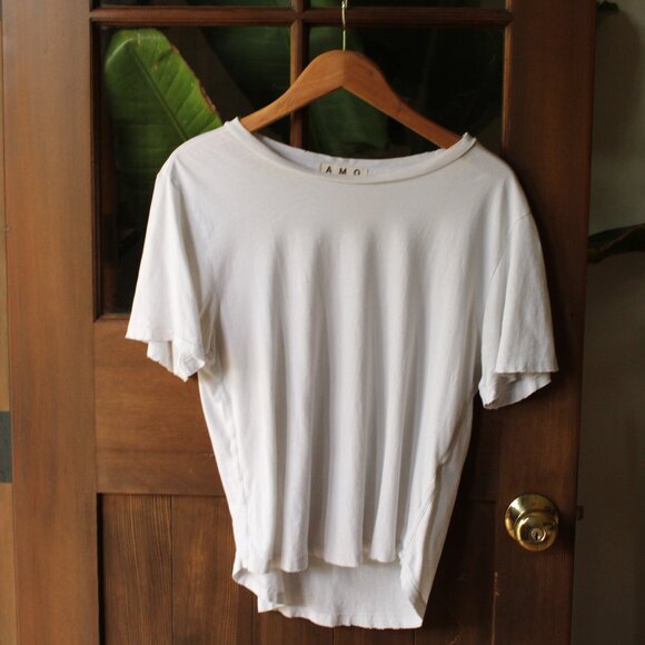 AMO white t-shirt, Size S like-new condition, 100% cotton - Picture 1 of 6